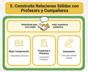 5. Construye Relaciones Sólidas con Profesores y Compañeros