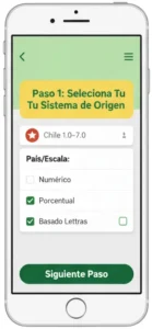 Usando Nuestro Convertidor de Calificaciones Paso 1 Selecciona Tu Sistema de Origen