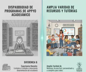 Diferencia 6 Disponibilidad de Programas de Apoyo Académico