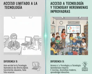 Diferencia 9 Acceso a la Tecnología y Herramientas de Aprendizaje