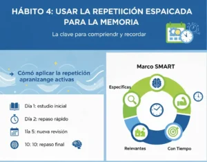 Hábito 4 Usar la repetición espaciada para la memoria