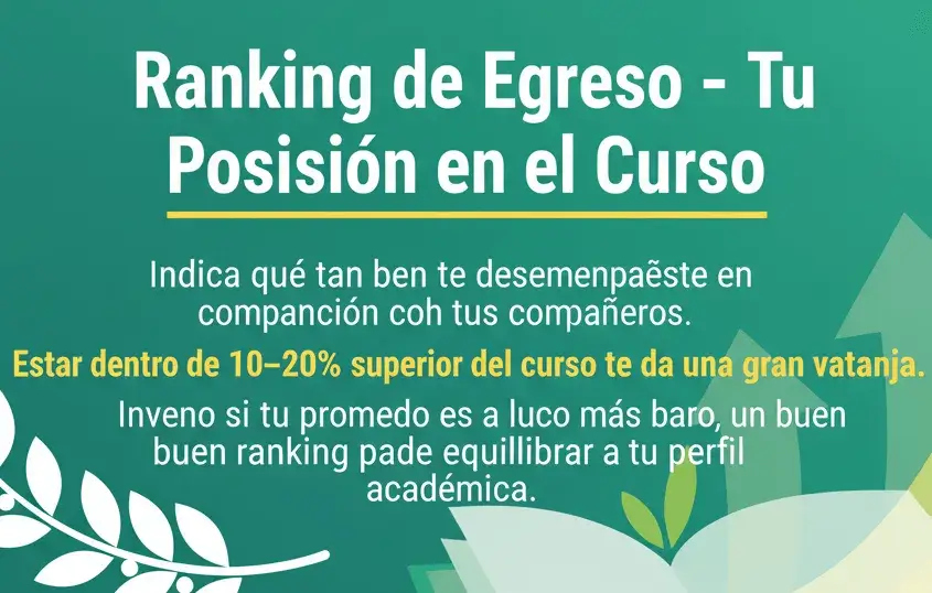 2. Ranking de Egreso – Tu Posición en el Curso