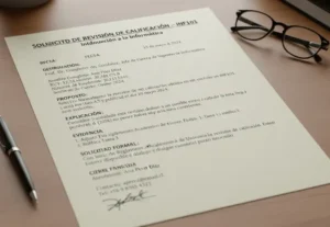 3. Redacta una Solicitud Formal de Revisión