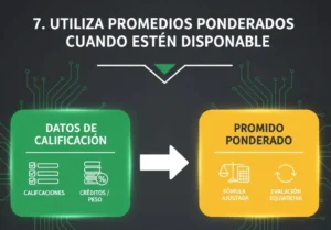 7. Utiliza Promedios Ponderados Cuando Estén Disponibles