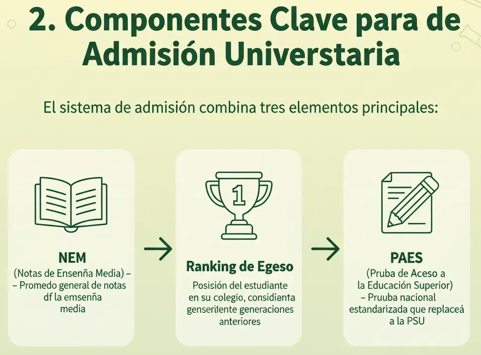 Componentes Clave para la Admisión Universitaria
