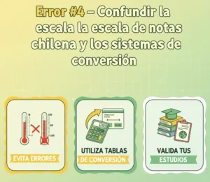Error #4 – Confundir la escala de notas chilena y los sistemas de conversión