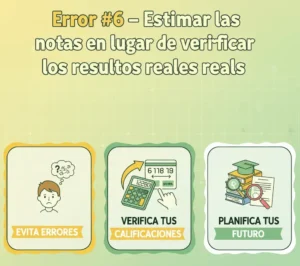Error #6 – Estimar las notas en lugar de verificar los resultados reales