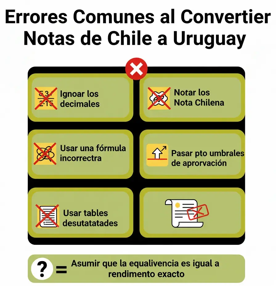 Errores Comunes al Convertir Notas de Chile a Uruguay