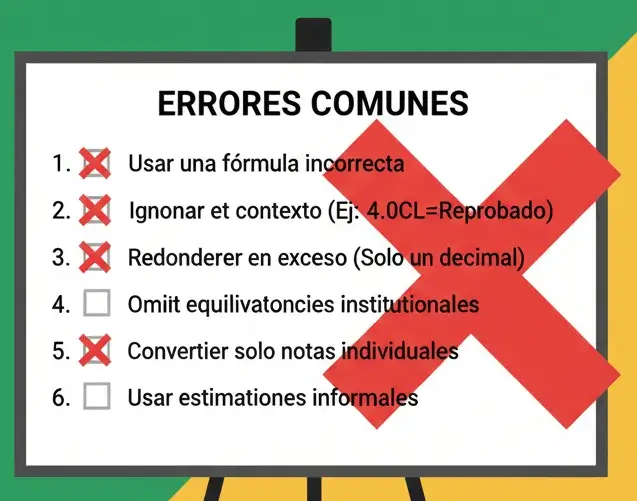 Errores Comunes al Convertir al Sistema de Calificaciones Mexicano
