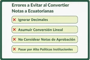 Errores a Evitar al Convertir Notas a Ecuatorianas