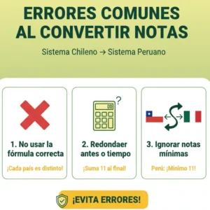 Errores que Debes Evitar al Convertir Notas al Sistema Peruano