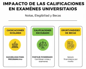 Impacto de las Calificaciones en los Exámenes de Admisión Universitaria