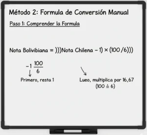 Método 2 Fórmula de Conversión Manual