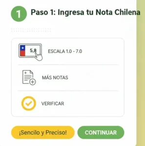 Paso 1 Ingresa tu Nota Chilena