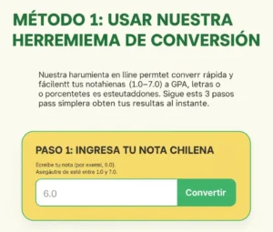 Paso 1 Ingresa tu Nota Chilena