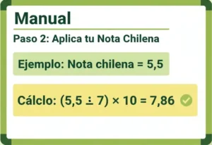 Paso 2 Aplica tu Nota Chilena