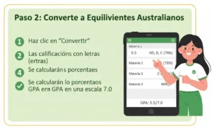 Paso 2 Convierte a Equivalentes Australianos