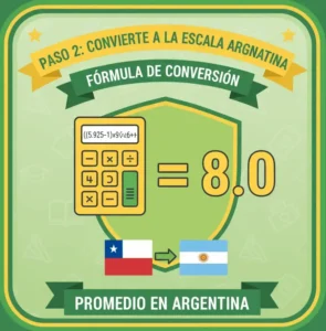 Paso 2 Convierte a la Escala Argentina