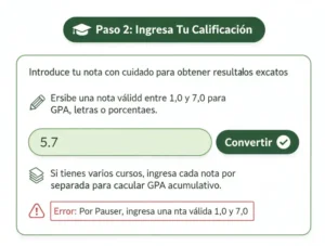 Paso 2: Ingresa Tu Calificación