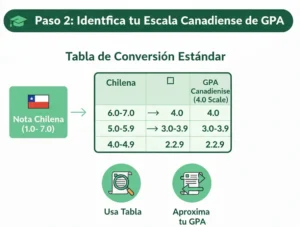Paso 2: Mapea la Calificación a la Escala Canadiense de GPA