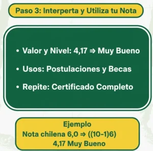 Paso 3 Interpreta y Usa tu Nota