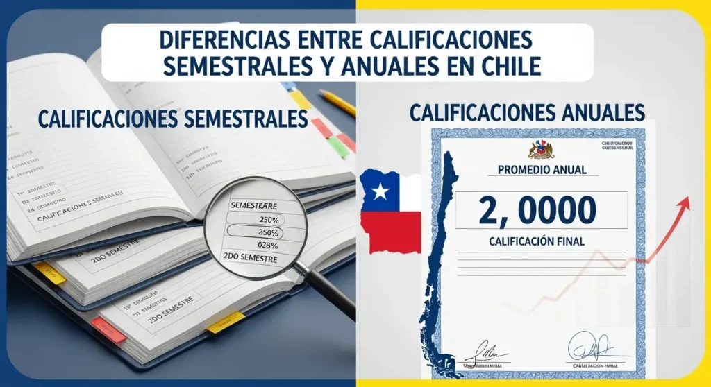 Diferencias entre Calificaciones Semestrales y Anuales en Chile