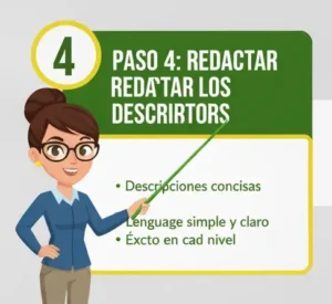 Paso 4 Redactar los Descriptores