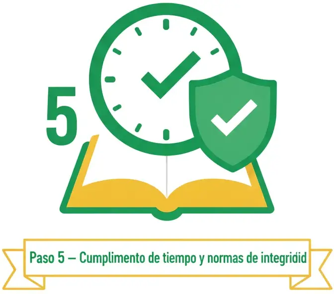 Paso 5 — Cumplimiento de tiempo y normas de integridad