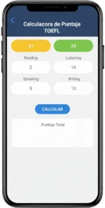 Utilizando nuestra calculadora de puntuación TOEFL en línea