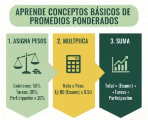 Aprende los Conceptos Básicos de los Promedios Ponderados