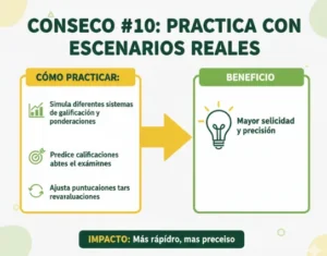Consejo #10 Practica con escenarios académicos reales