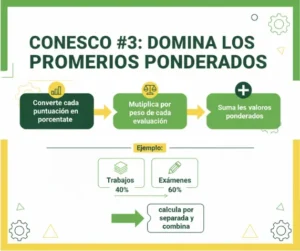 Consejo #3 Domina los cálculos de promedio ponderado