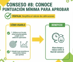 Consejo #8 Comprende los requisitos de puntuación mínima para aprobar
