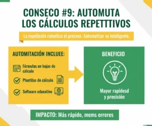 Consejo #9 Automatiza los cálculos repetitivos