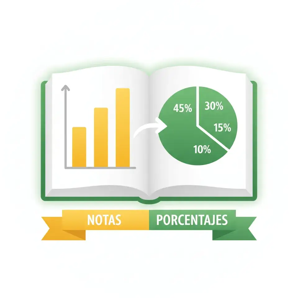 Desglosar notas en porcentajes