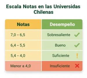 Escala de Notas en las Universidades Chilenas