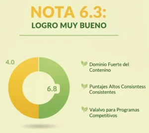 Nota 6.3 Logro Muy Bueno