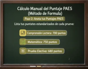 Paso 2 Anota tus Puntajes PAES