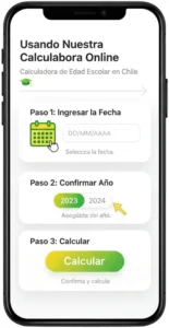 Usando Nuestra Calculadora Online Paso 1 Ingresar la Fecha de Nacimiento del Niño