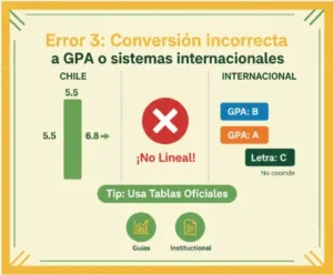 Error 3 Conversión incorrecta a GPA o sistemas internacionales