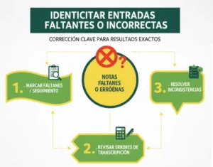 Identificar Entradas Faltantes o Incorrectas