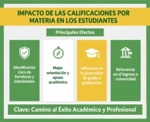 Impacto de las Calificaciones por Materia en los Estudiantes