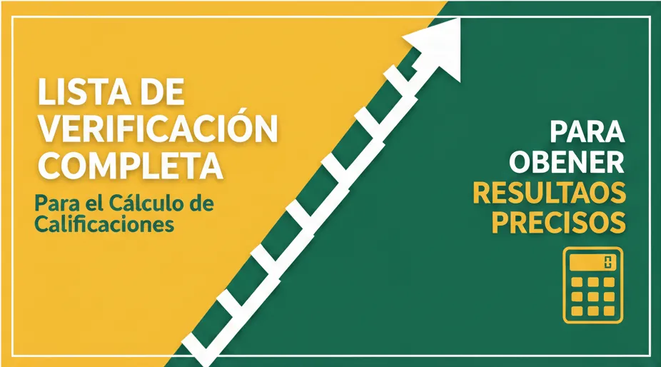 Lista de Verificación Completa Para el Cálculo de Notas Para Obtener Resultados Precisos