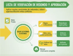 Lista de Verificación de Redondeo y Aprobación