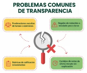 Problemas comunes de transparencia
