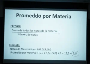 Promedio por Materia