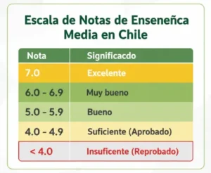 Sistema de Notas de Enseñanza Media en Chile