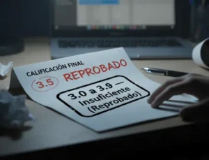 3,0 a 3,9 — Insuficiente (Reprobado)