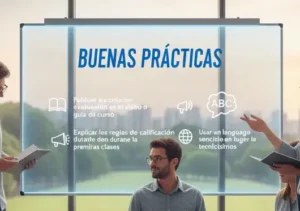 Buenas prácticas incluyen