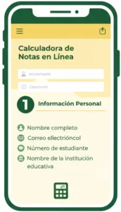Calculadora de notas recopila Información Personal